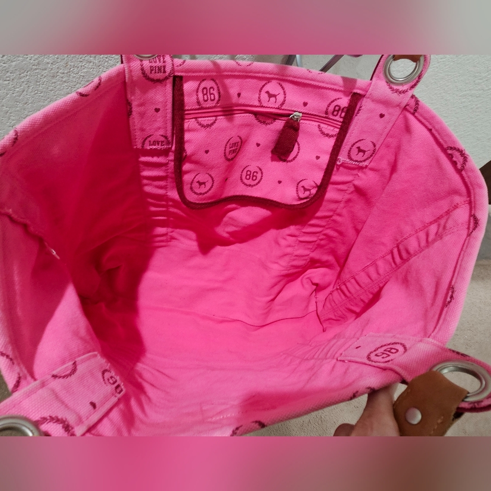 Vintage Victoria's Secret VS PINK Monogram Tote Bag Travel or display - Picture 7 of 11
